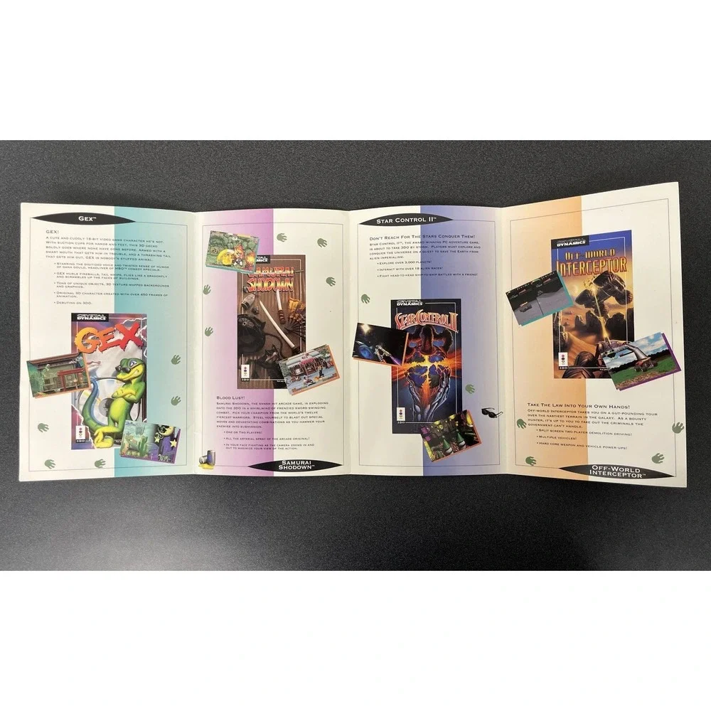 Crystal Dynamics Gex Game Display Brochure Only 3DO 1994